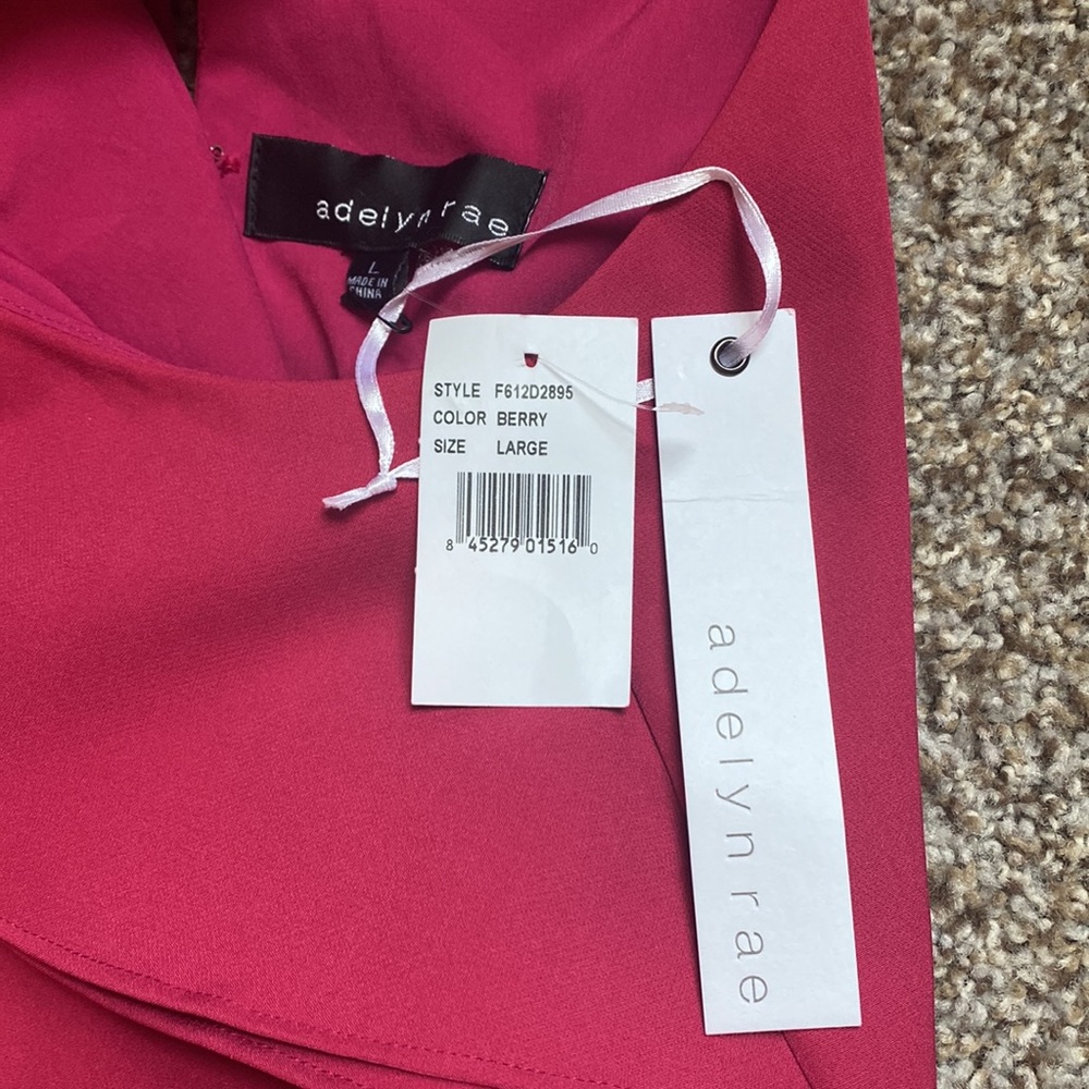 Adelyn Rae Ruffle Collar Dress NWT - Picture 3 of 4